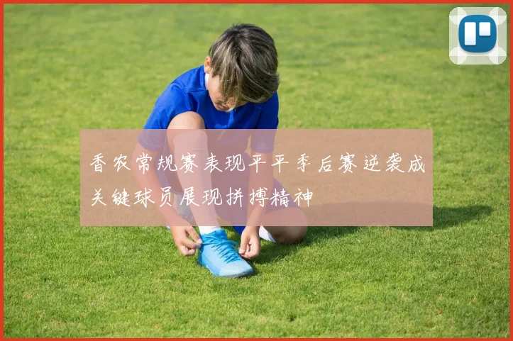 香农常规赛表现平平季后赛逆袭成关键球员展现拼搏精神
